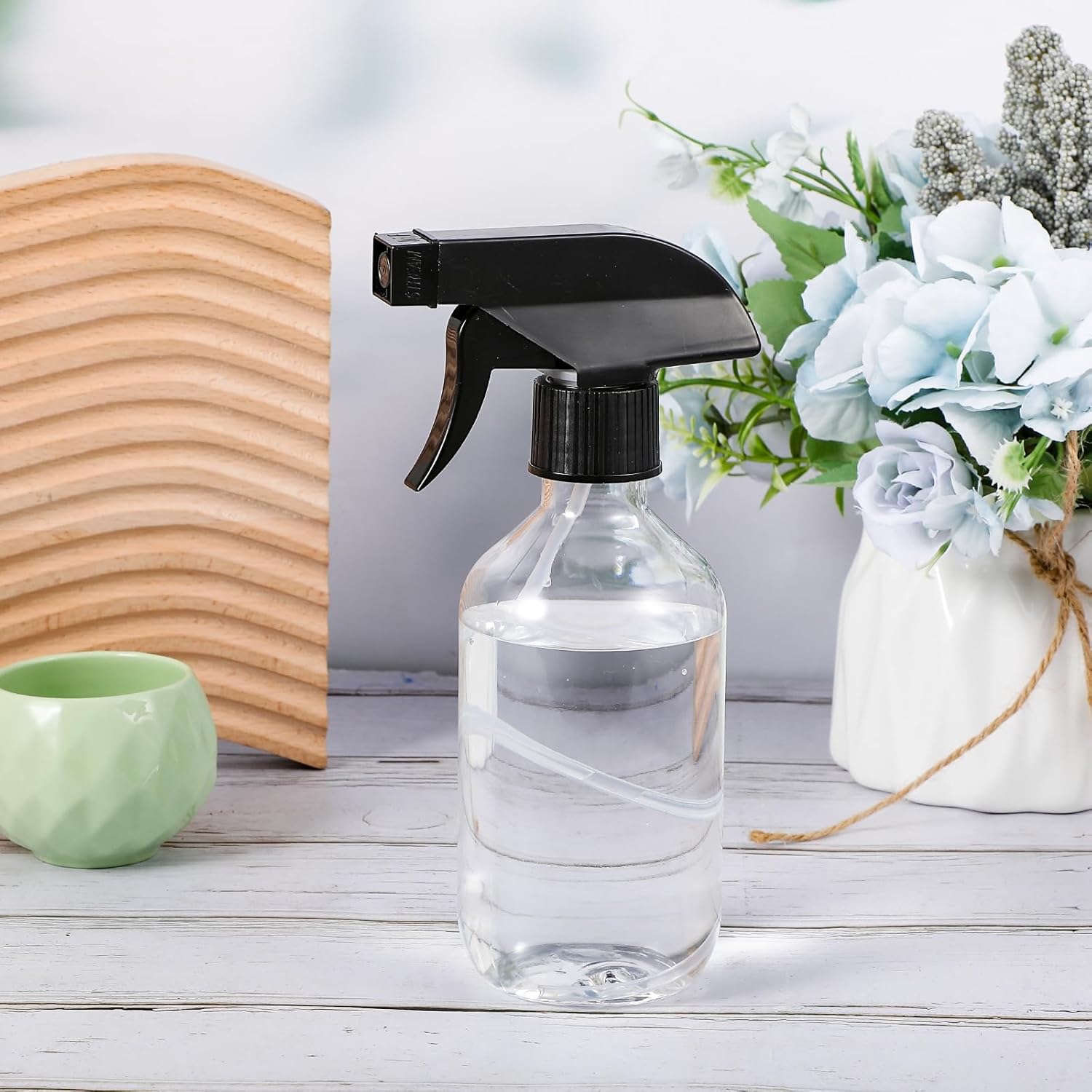 Gjinxi 10Pcs 10oz Spray Bottle for Hair, Plastic Empty Spray Bottles for Plants, Mist/Stream Heavy Duty Water Spraying Bottle with Adjustable Sprays Nozzle BPA Free Refillable Containers for Cleaning
