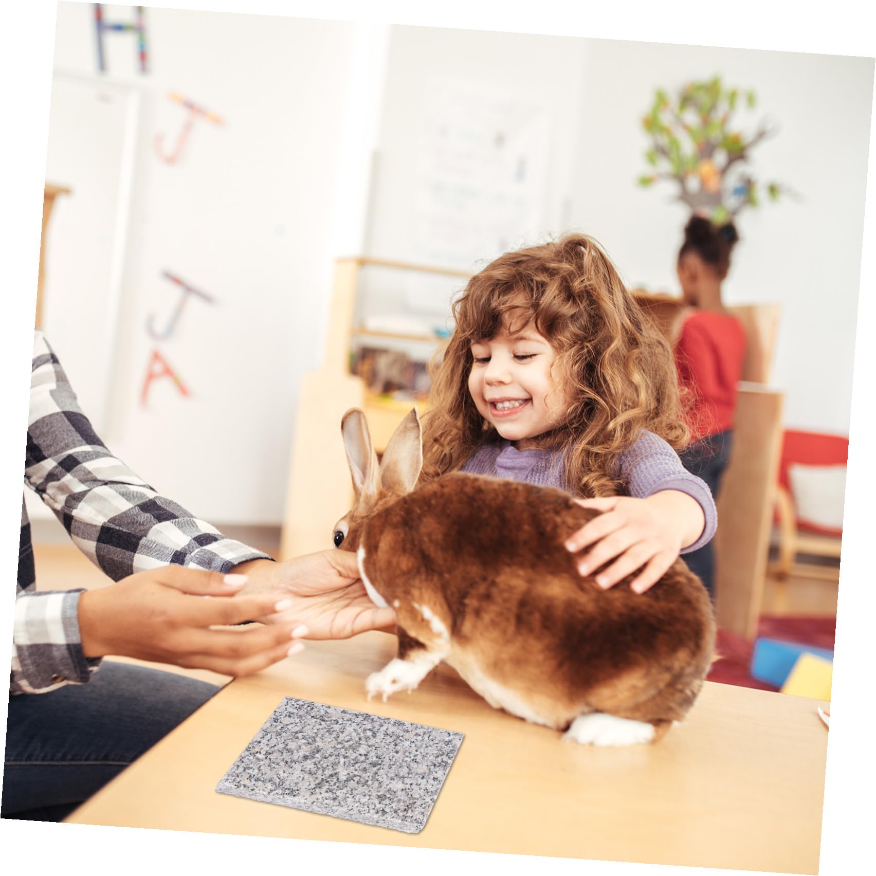 BESTonZON Sommer Kühlbrett für Haustiere Mittelgroßes Marmor Kühlstein Nager Hamster Kaninchen Chinchilla Kleintier Zubehör Hitzeschutz Erfrischungsplatte