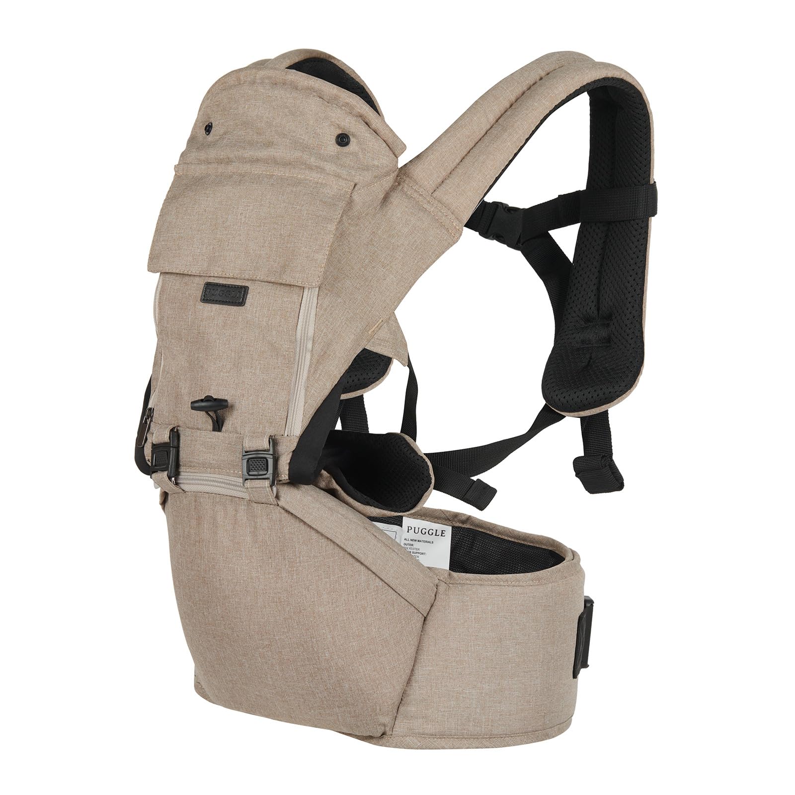 Puggle Comfort 6-in-1 Newborn to Toddler Baby Carrier - Truffle