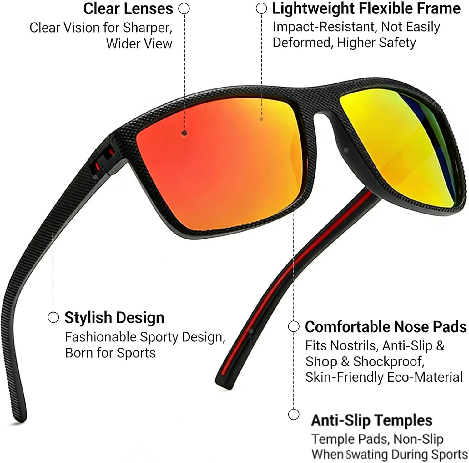 AMENI Golf Glasses - Unisex Polarized Golf Glasses and Sunglasses, UV Protection - Image 5
