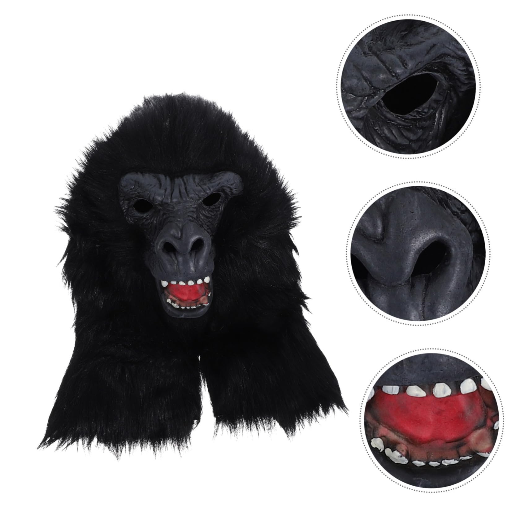 HEMOTON Maschera Orangutan Maschera Cosplay Gorilla Maschera Da Gorilla Nera Maschera Del Diavolo Maschera Di Carnevale Maschera Di Testa Di Animale Maschera Da Scimmia Spaventosa