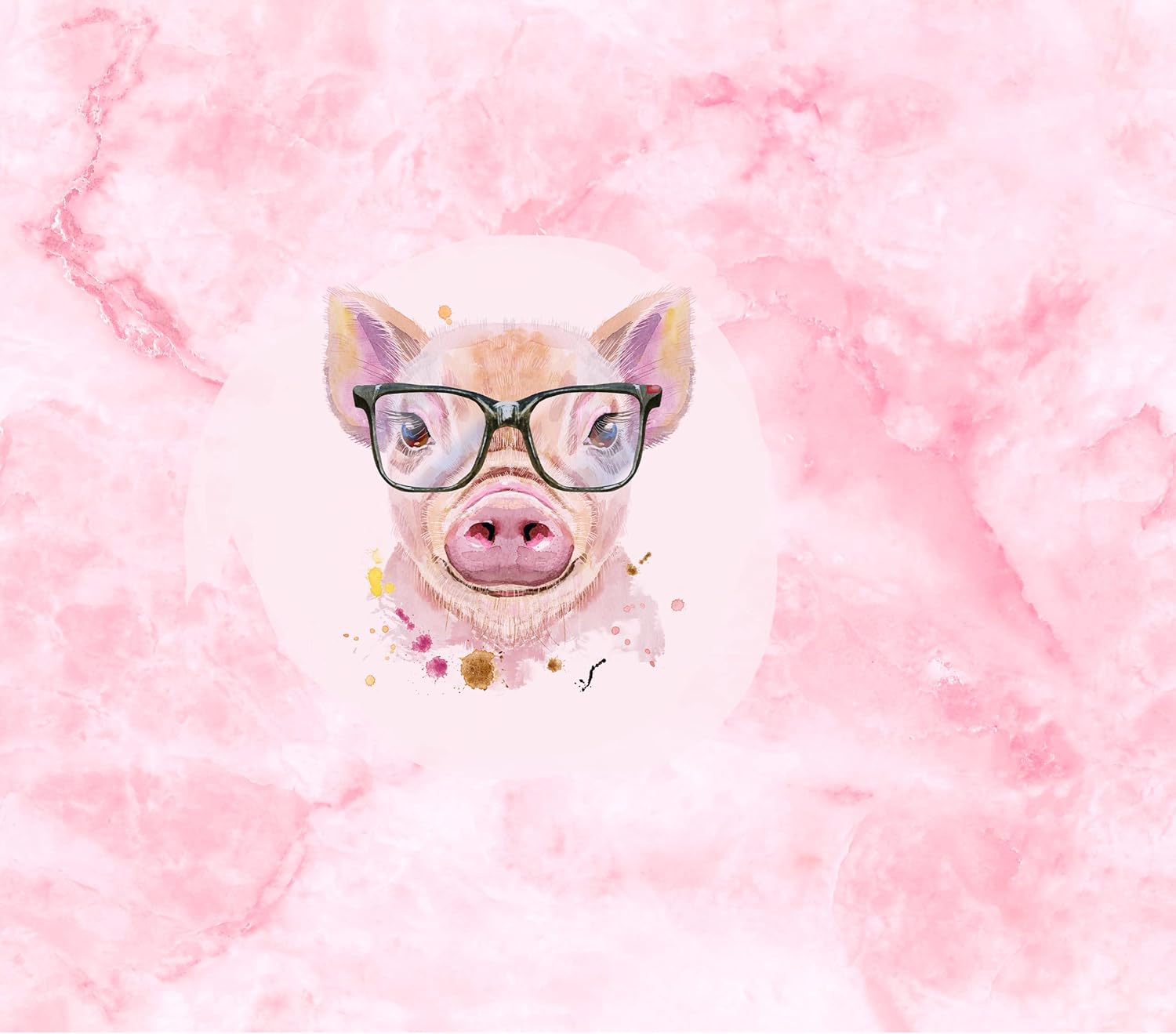 Personalized Flip Top Water Bottle 25oz | Gym Water Bottle | Travel Cup | 750ml | Pig Piggy Pink Pastel Watercolor with Name