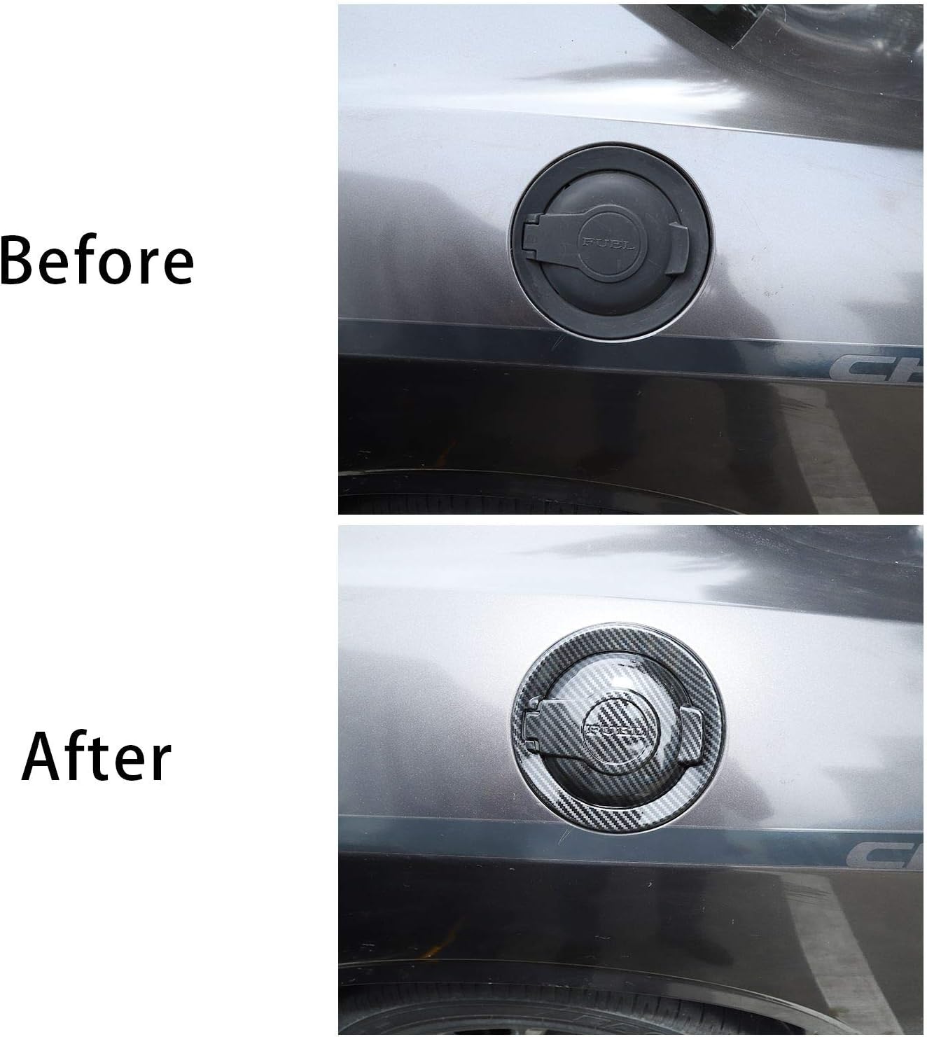 Voodonala for Challenger ABS Carbon Fiber Gas Tank Cap Fuel Filler Tank Cap Petrol Tank Cover Trim for 2009-2026+ Dodge Challenger Exterior Accessories 1pcs ABS