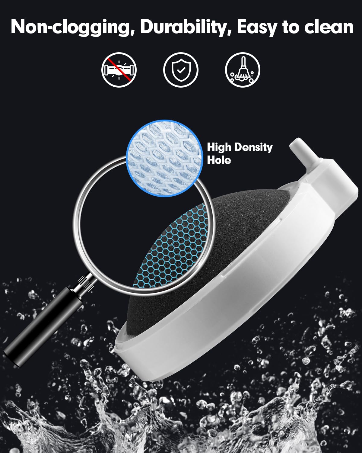 BLOTFISH Air Stone for Aquarium Fish Tank Bubbler 2 Inch Small Nano Air Bubble Stone Aerator Fish Tank Accessories - Image 4