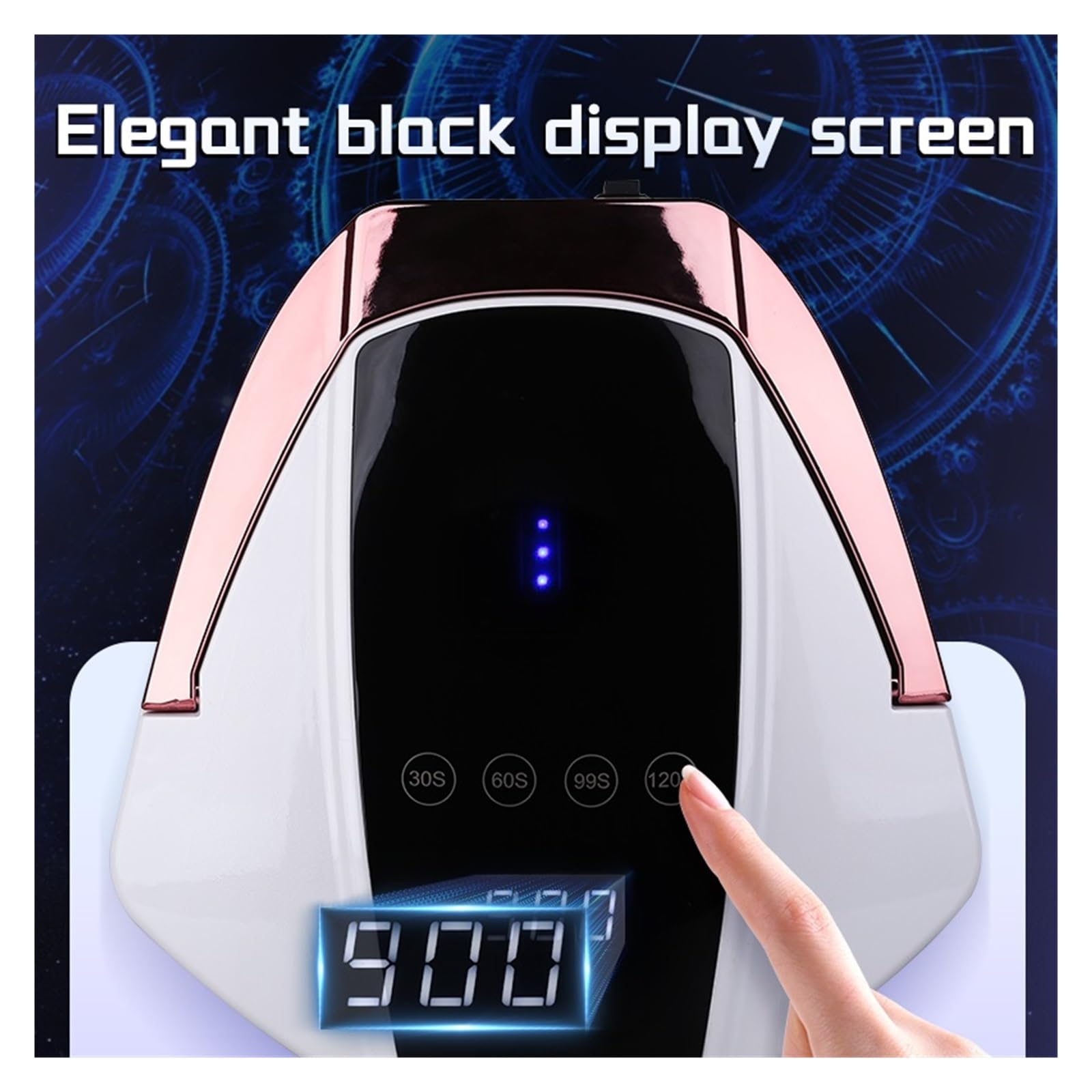 Lampara Uñas Semipermanentes, Lámpara de uñas LED UV Recargable inalámbrica con lámpara LED UV de 96 W Secador de uñas Manicura de Secado rápido Pedicura,para el hogar y el salón de uñas