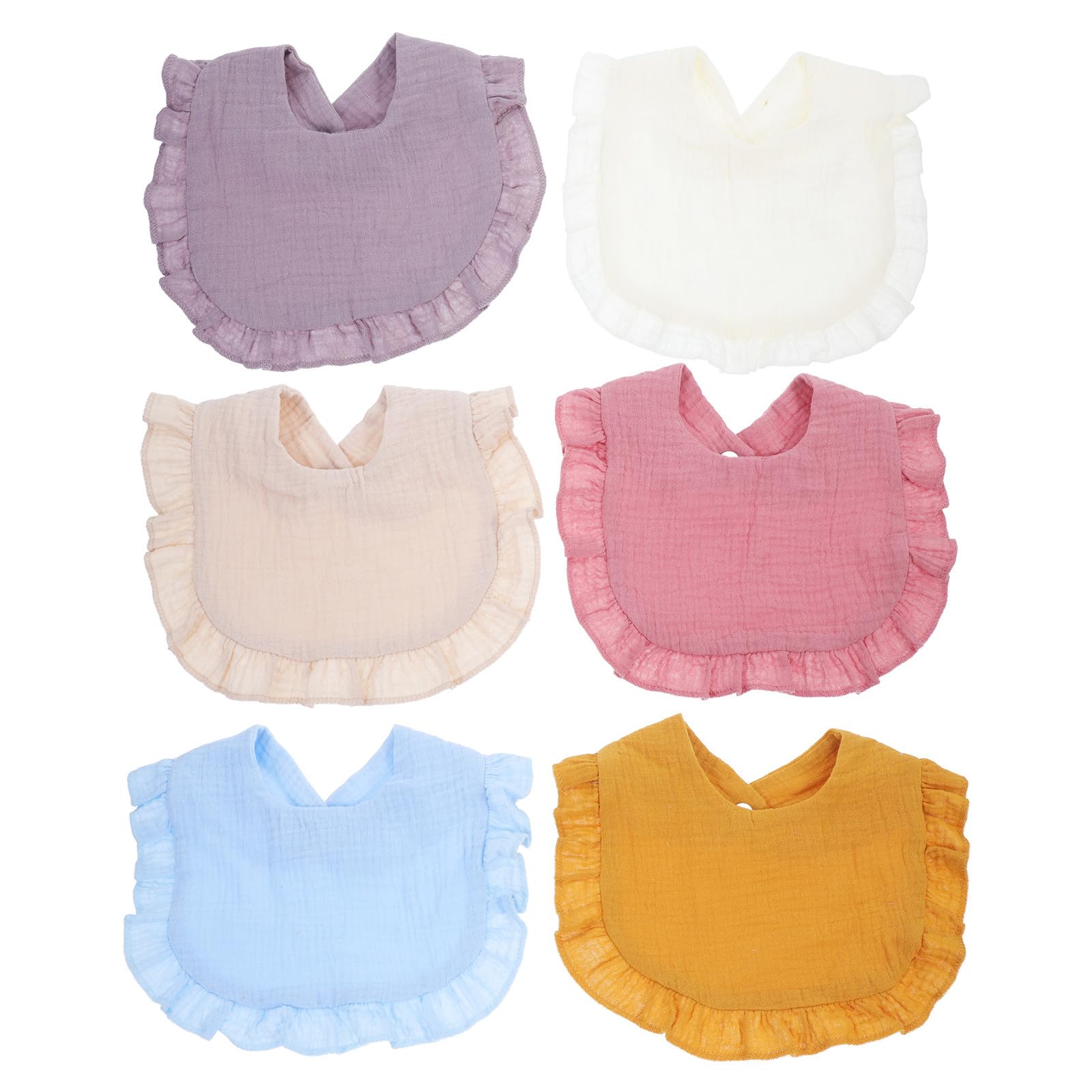 Lätzchen Kleidung für Babys und Kleinkinder aus Baumwolle 6 Stück pack Atmungsaktiv und Saugfähig Verhindert Speichelfluss Geschenk für Neugeborene