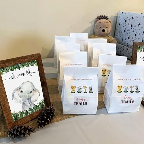 Miniatura 7 de 8 centros de mesa de safari en la selva y soportes de madera, baby shower de safari para decoración de mesa, centro de mesa de fiesta de cumpleaños