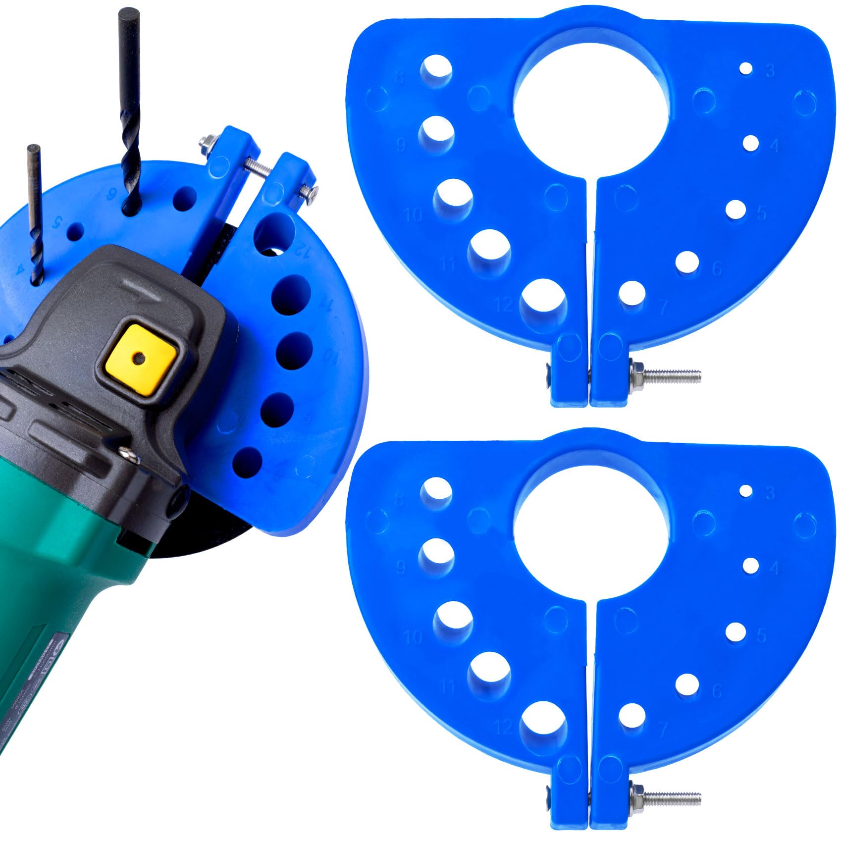 VARMDUKKE 2pcs Grinder Drill Bit Sharpener, Drill Bit Grinding Attachment for All Bits, Multi-specification Blade Drill Bit Grinder, Portable Power