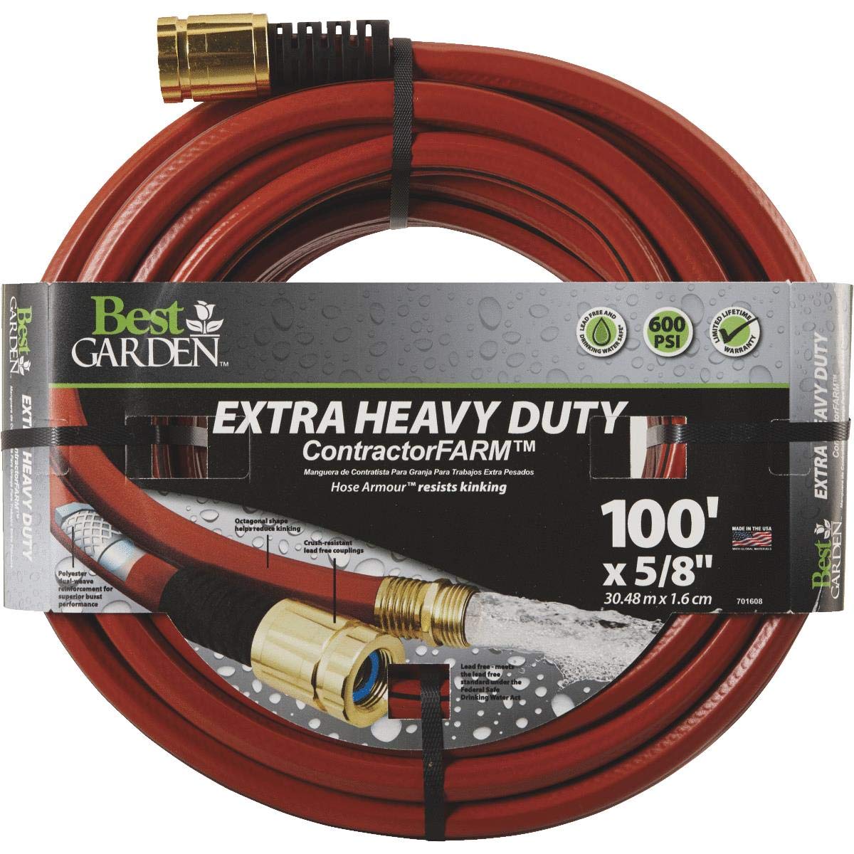 SWAN PRODUCTS LLCDBELCF58100 Best Garden Contractor Hose-1 Each, 5/8'X100'