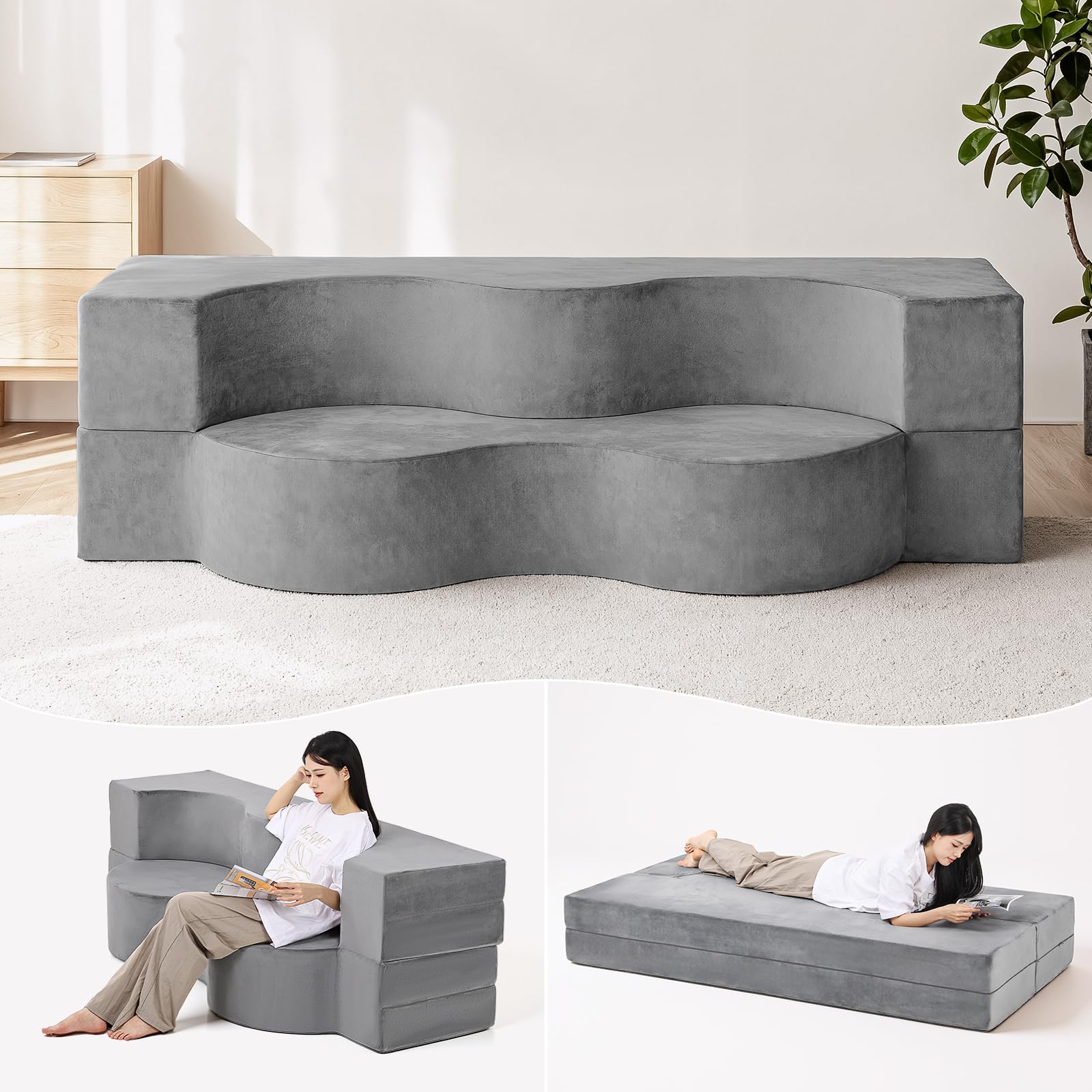 Amazon.co.jp: 【3年保証&極厚座面30CM】Tillmulya ソファーベッド