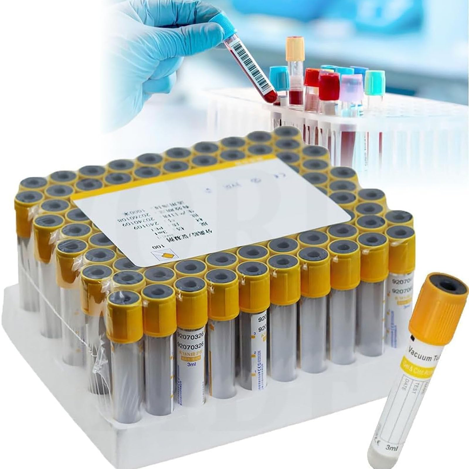Provetta Per Prelievo Di Sangue Sottovuoto, Provette Per Prelievo Di Sangue In Plastica PET Sottovuoto Da 100 Pezzi, Provette Per Gel E Attivatore Di Coaguli, Per Prelievo Di Sangue In Laboratorio