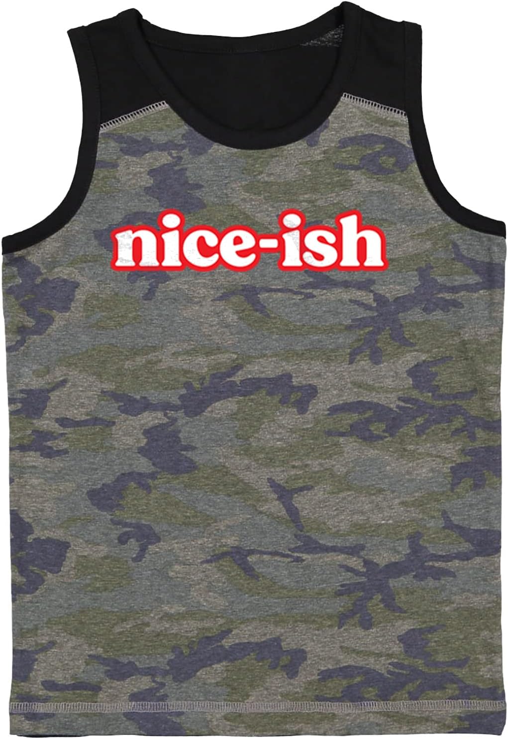Nice-ish - Good Nice List Santa Claus Youth Contrast Back Tank Top