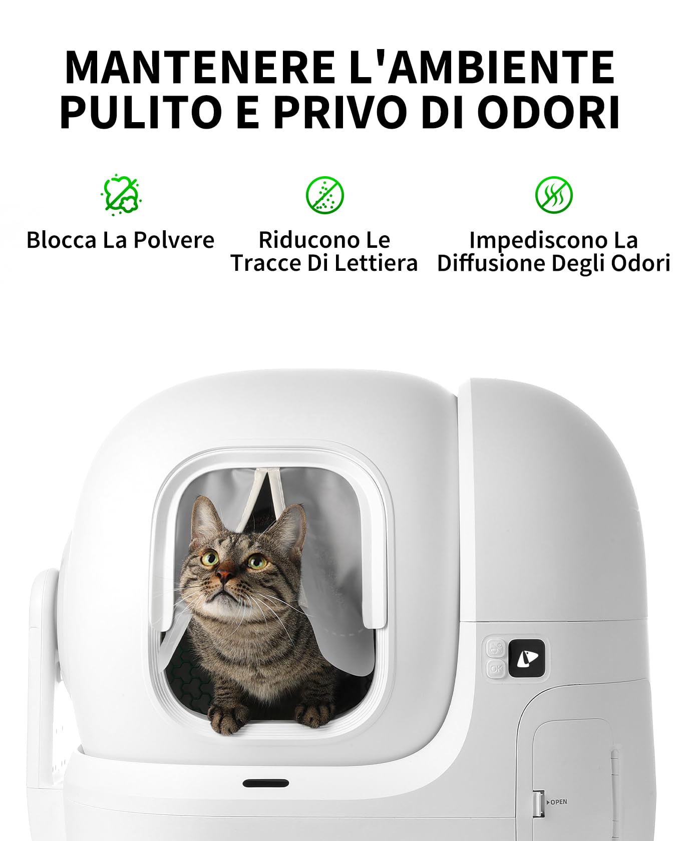 PETKIT Tenda Magnetica Antipolvere per Lettiera - Compatibile con Pura Max 2 e PUROBOT Max PRO, Barriera Anti Fuoriuscita Sabbia e Urina, TPU Trasparente Facile da Installare
