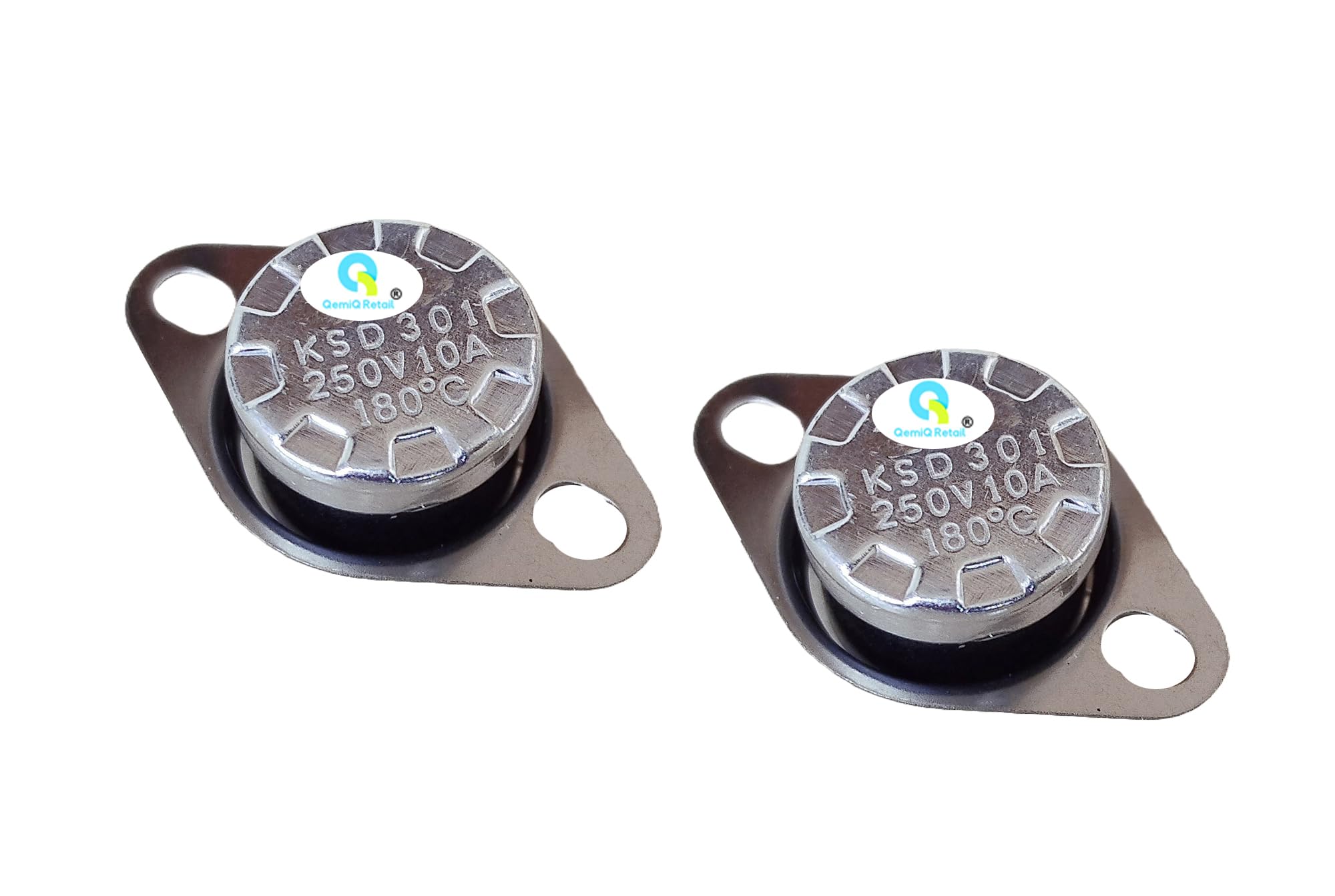 KSD301 Thermostat 180°C Temperature Thermal Switch Thermostats,10A 250VAC Loose Bracket Flat Terminal Ceramic KSD