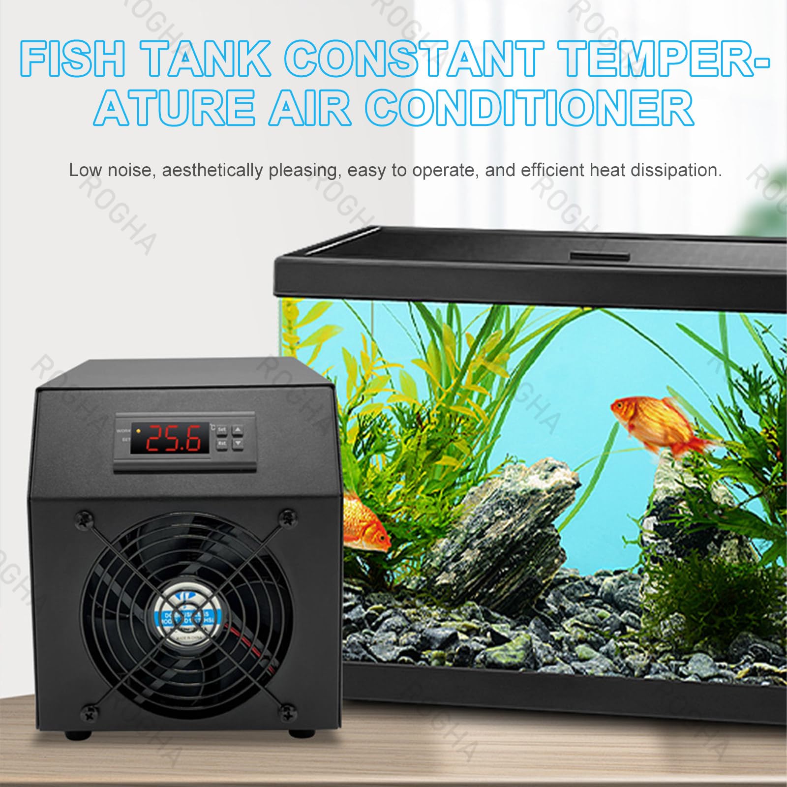 Enfriador de Temperatura Constante para acuarios Coral,enfriadores portátiles circulación Agua para peceras,Sistemas refrigeración para acuarios con Bombas y mangueras Refroidissement+chauffage