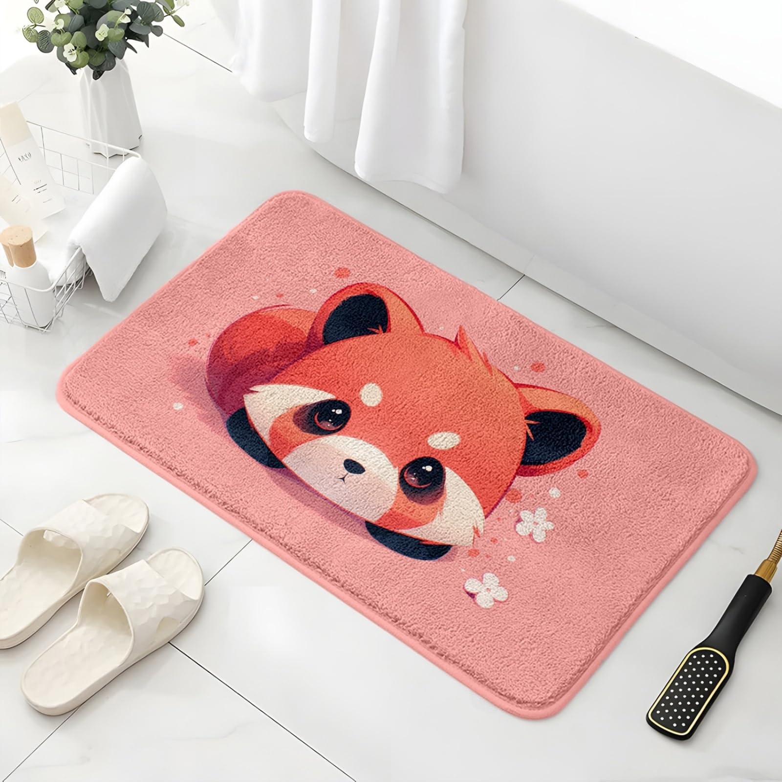 Alfombra De Baño 50X80Cm Animales De Dibujos Animados Alfombras Baño Antideslizante,Microfibra Absorbente Alfombrilla,Lavable A Máquina,Suave Y Acogedora,para Dormitorio Sala Estar