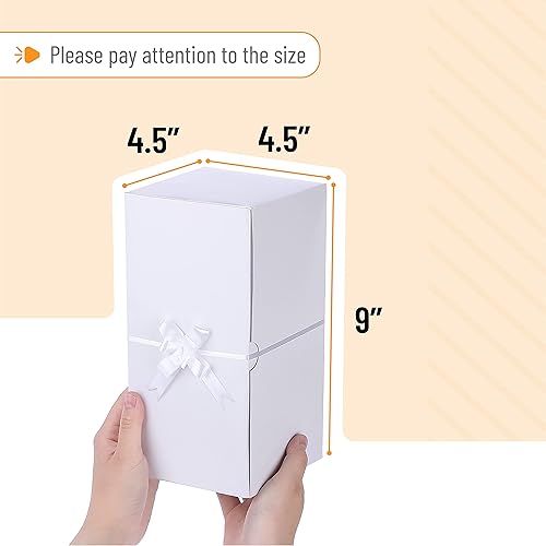 Miniatura 3 de MPFY - Caja de regalo, paquete de 10, 9 x 4.5 x 4.5 pulgadas, color blanco, cajas de regalo con tapas, caja de propuesta de dama de honor, cajas de