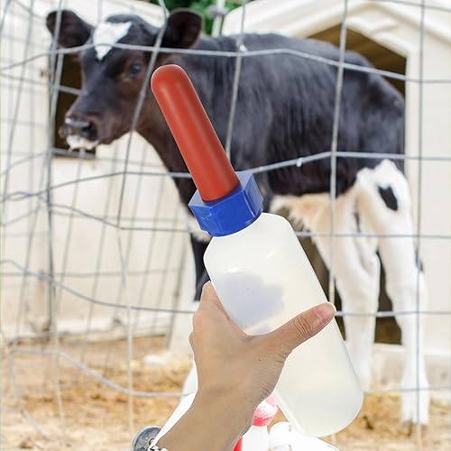 Miniatura 5 de GANAZONO Botella de leche de cordero de 16.9 fl oz, alimentador de leche de cabra, alimentador de leche de cabra, cubo de alimentación de plástico