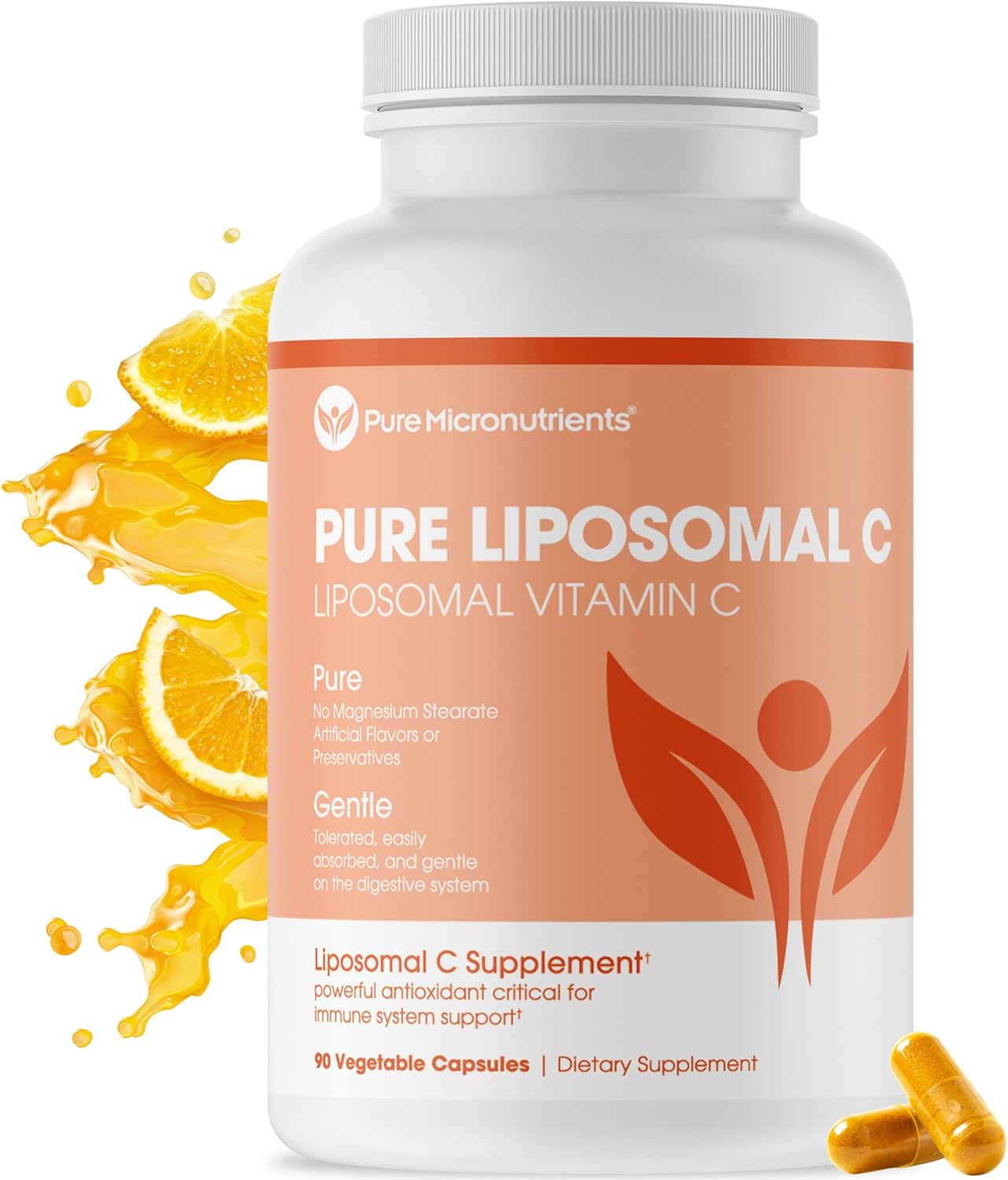 Čist&yacute; mikroživiny Čist&yacute; lipozom&aacute;ln&iacute; vitam&iacute;n C - 1400 mg doplněk - 90 tobolek - vysok&yacute; absorpčn&iacute; pilulky s kyselinou askorbovou