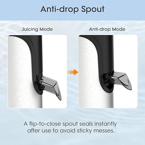 Miniatura 4 de Máquina exprimidora, extractor centrífugo de jugo de 600 W con canal de alimentación de 3 pulgadas de ancho, sin BPA, fácil de limpiar, acero