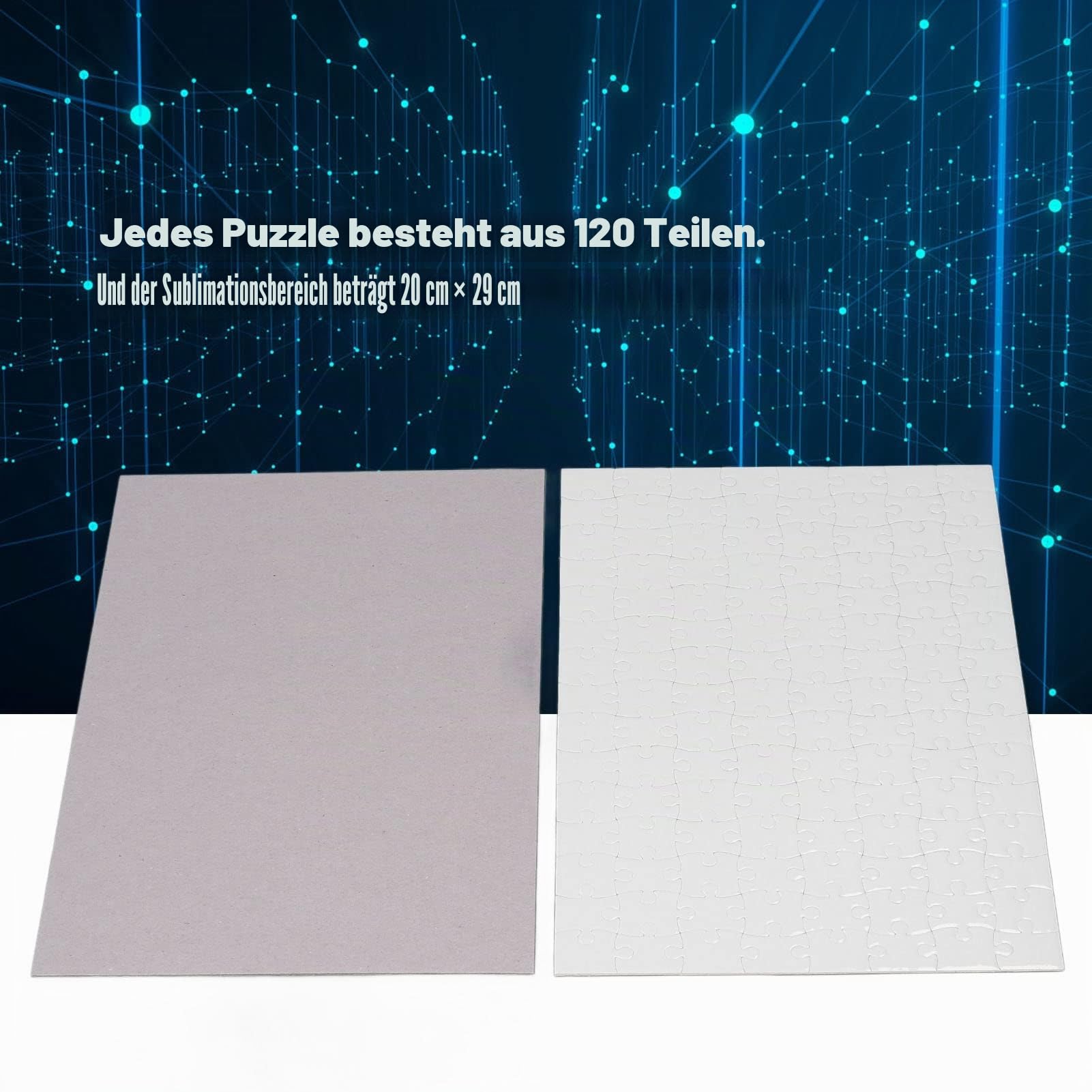 10 Sätze A4 20 Cm X 29 Cm 120 Stück Blanko-Puzzle, Sublimationsübertragung, Wärmeübertragung, Druck, Farbsublimation, Blanko-Puzzle, DIY