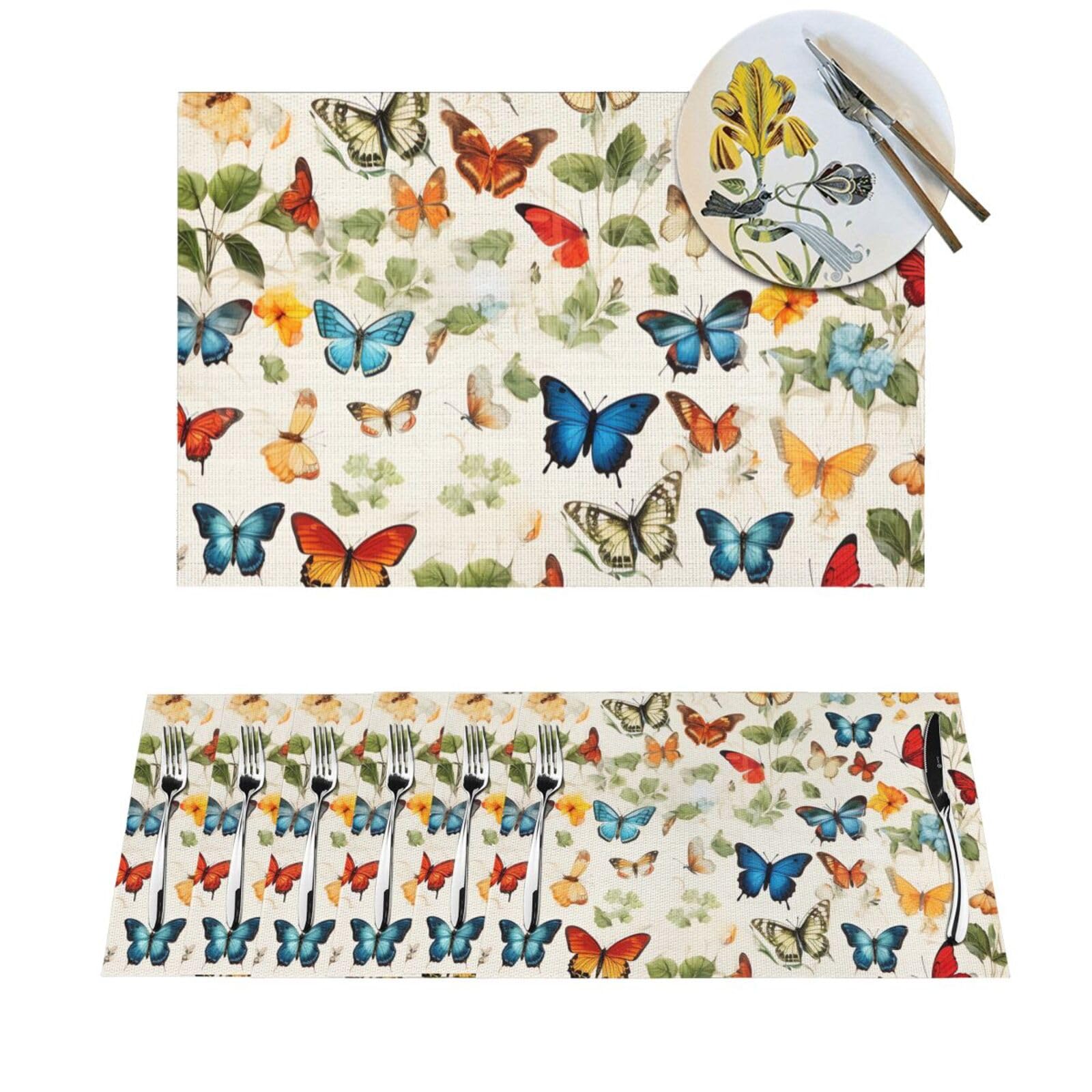 Sets de table rétro antidérapants et résistants lot de 4 napperons chic