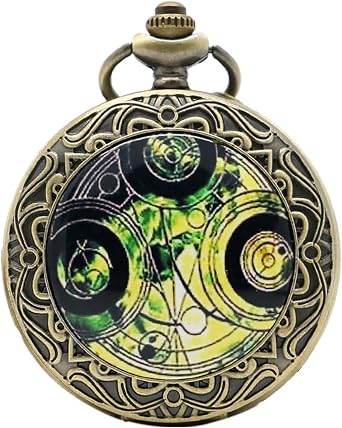 Orologio da taschino, tema film Doctor Who, colorato, al quarzo, con  collana e ciondolo, idea regalo : Amazon.it: Orologi
