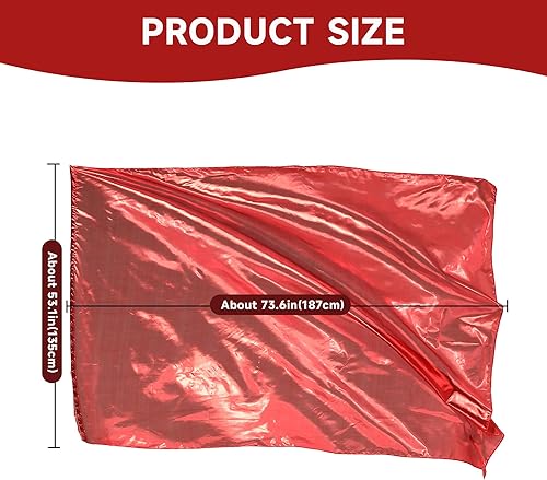 Miniatura 2 de MUNAFIE Banderas de adoración para danza, alabanza, banderas de iglesia para adoración, Banderas de Danza, color rojo