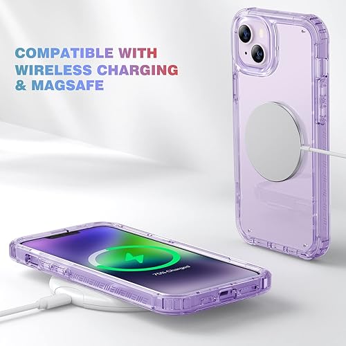 Miniatura 619 de Diaclara - Funda diseñada para iPhone 14 Pro Max, resistente, de cuerpo completo, con protector de pantalla sensible al tacto y antiarañazos + Blanco