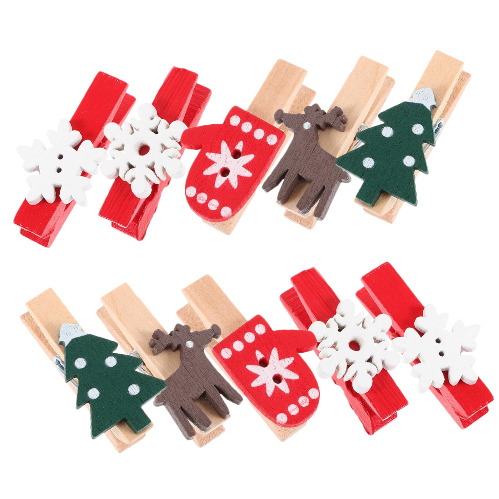 500 STK Nachrichtenordner weihnachtsbasteln Weihnachts basteln weihnchtsdeko weihnachtliche dekorative Clips Mini-Weihnachtswäscheklammern Dekorative Fotoclips Fotohalterclip Eisen