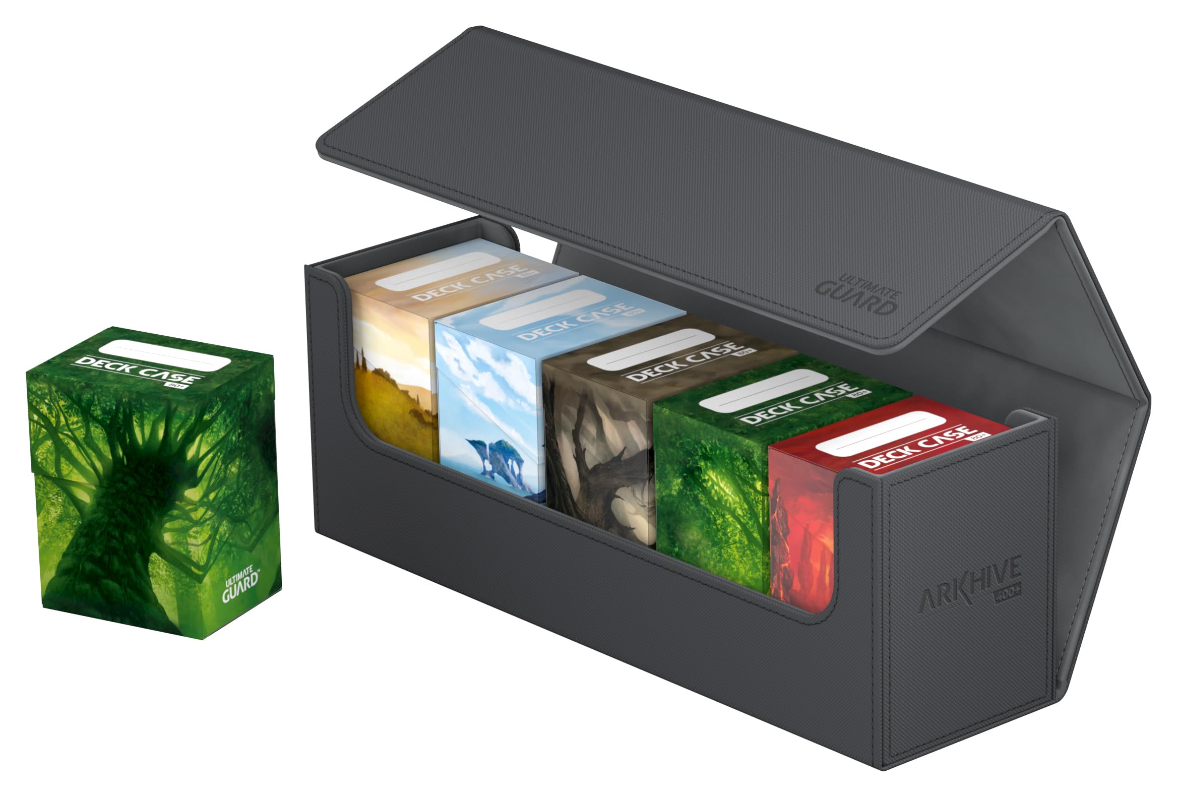 Ultimate Guard Caja para almacenar Cartas Arkhive 400 +. Tamaño estándar XenoSkin, Color ámbar