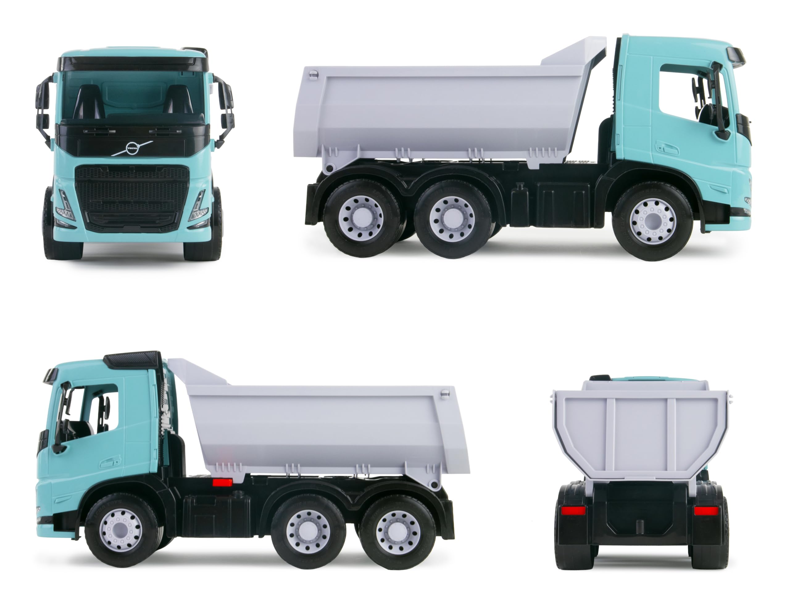 LENA - WORXX Camion ribaltabile Volvo FMX – Camion giocattolo da 45 cm con cassone ribaltabile bloccabile, 3 assi in acciaio, certificato TÜV, dai 3 anni, per interno ed esterno, Made in Europe