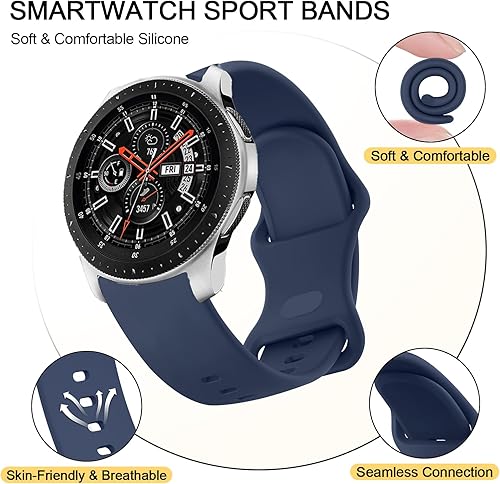 Miniatura 3 de Correa de repuesto para Amazfit GTR 4  GTR 3 ProGTR 3  GTR 2e  GTR 2  GTR 1.850 in  Amazfit Bip 5 Smart Watch, 0.866 in de silicona suave, correa