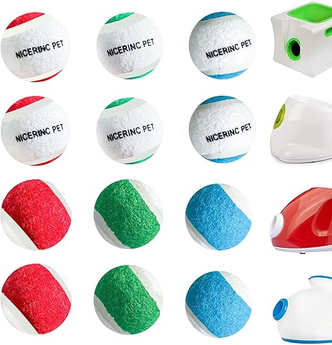 Miniatura 18 de Pelotas de tenis para perros XS Pelota de juguetes para perros de 1.5 pulgadas, paquete de 12, lanzadores de bolas de ajuste Pelotas de tenis de