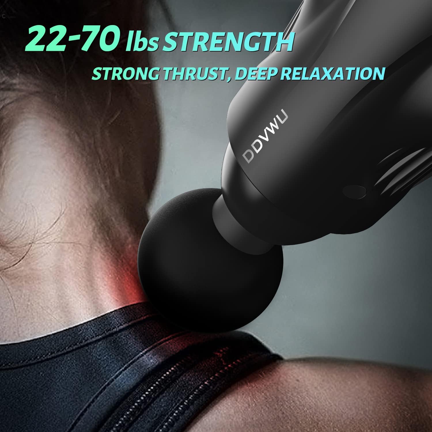 Massage Gun - Muscle Massage Gun Deep Tissue , Percussion Massage Gun for Pain Relief, Handheld Massager Electric Portable Quite Massager (Black) : Everything Else