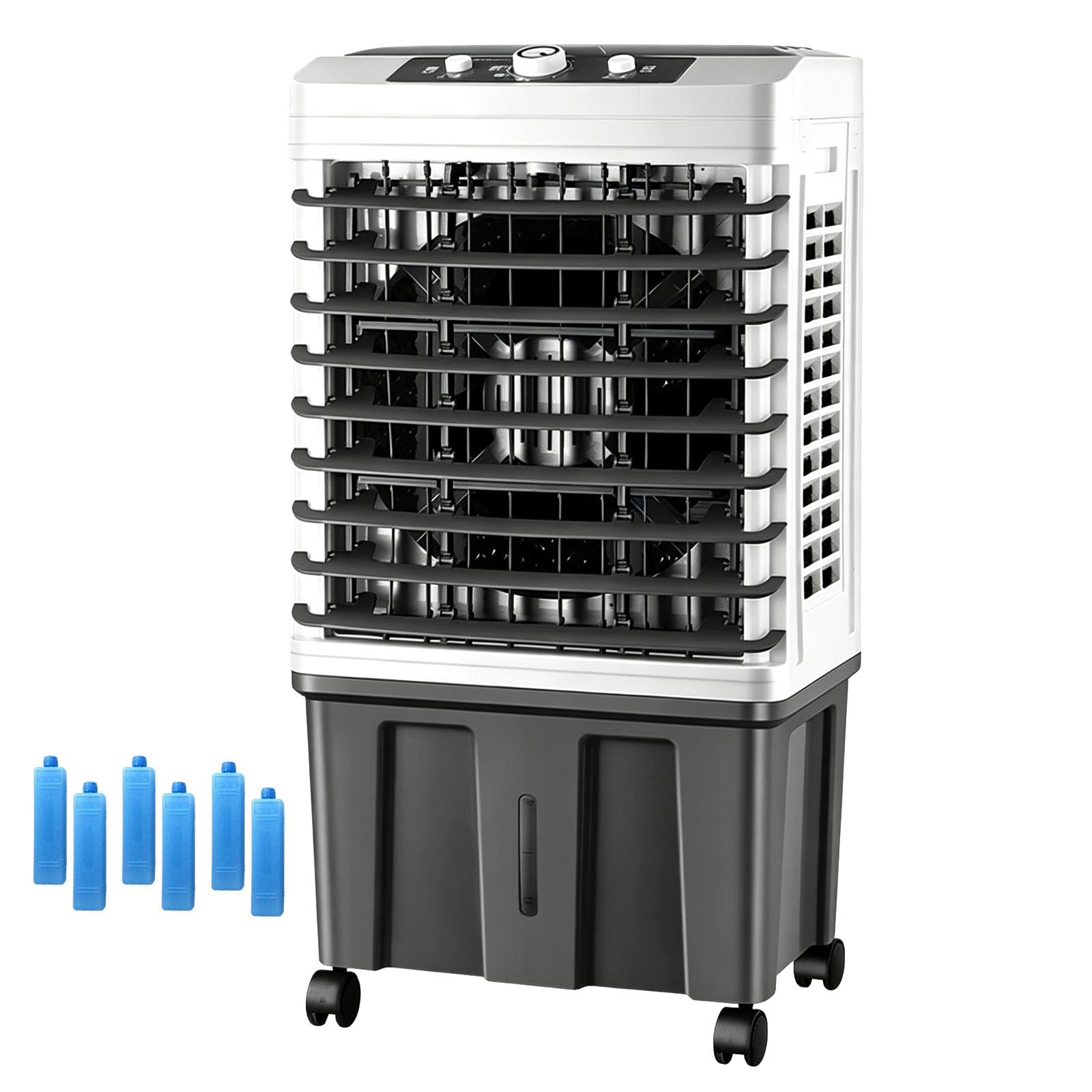 Swamp Cooler, 100W, Knob, 90° Auto Oscillation, Evaporative Air Cooler