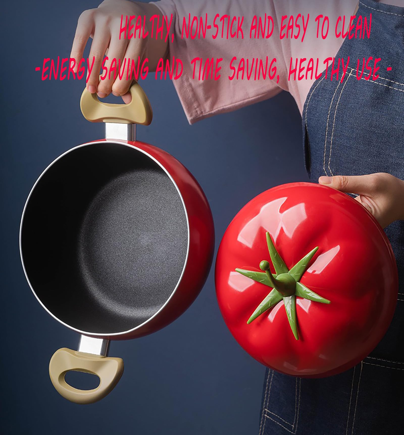 Pentola multifunzione con manici for grigliata del Ringraziamento(Tomato pot)