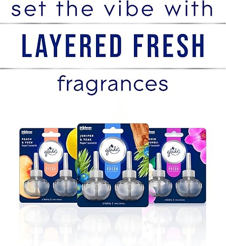 Miniatura 5 de Glade PlugIns Fresh Collection - Recambios para ambientador, aceites esenciales y perfumados para el hogar y el baño, enebro y teca, 3.35 onzas