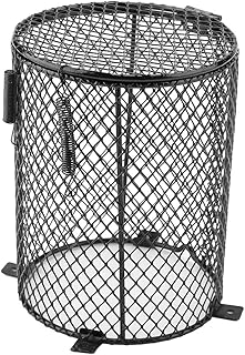 Heater Guard, Reptile Heating Lamp Lampshade Anti Scald Lamp Mesh Cover Day Night Ceramic Light Bulb Enclosure Cage Protector for Feeding Box in Case Scald (Cylinder)