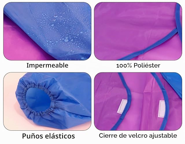 Foto 5 de 6 de Bata impermeable de plástico infantil 6-10 años. Para manualidades y pintura