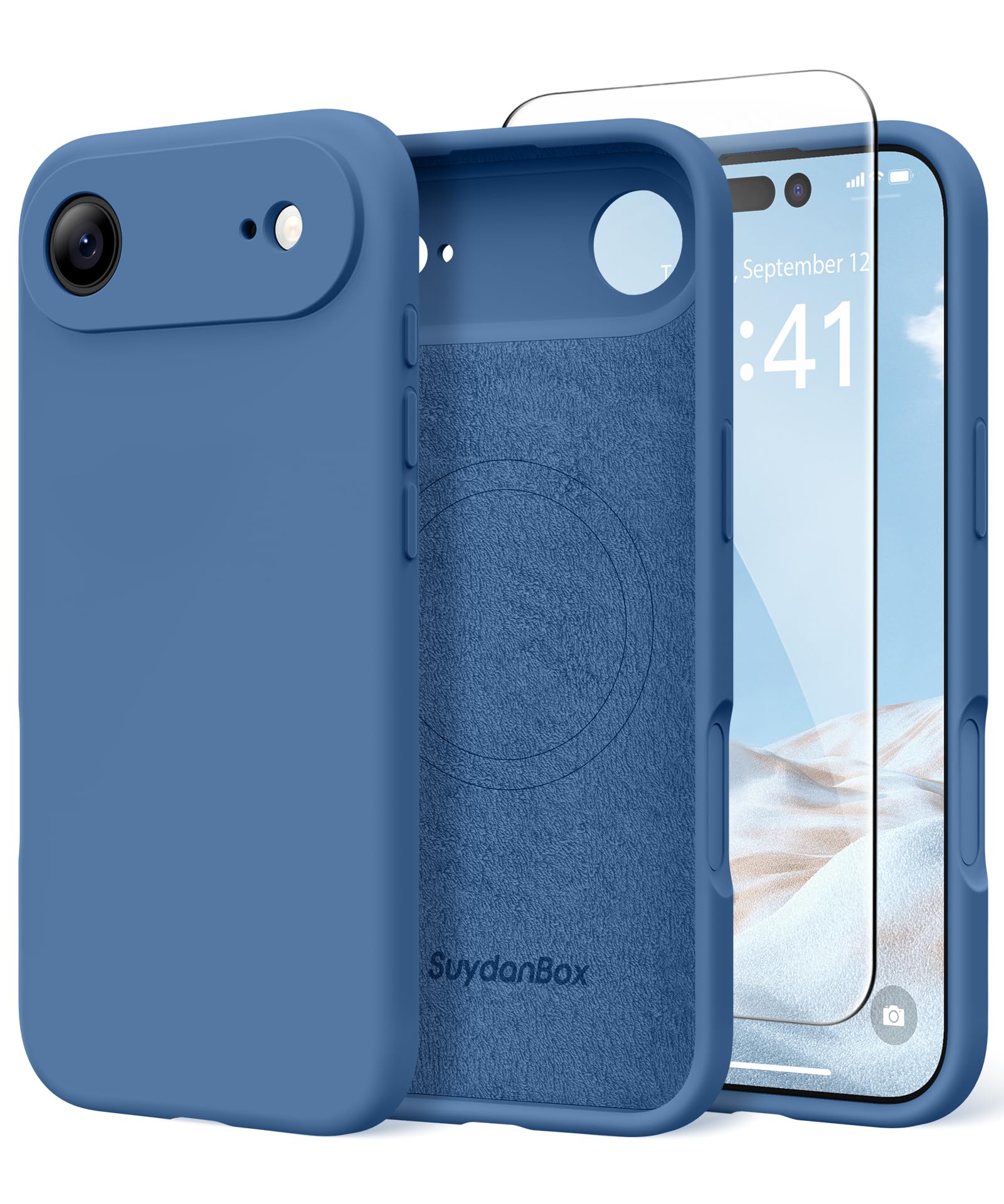 Magnetic for iPhone Air Case Silicone Lake Blue