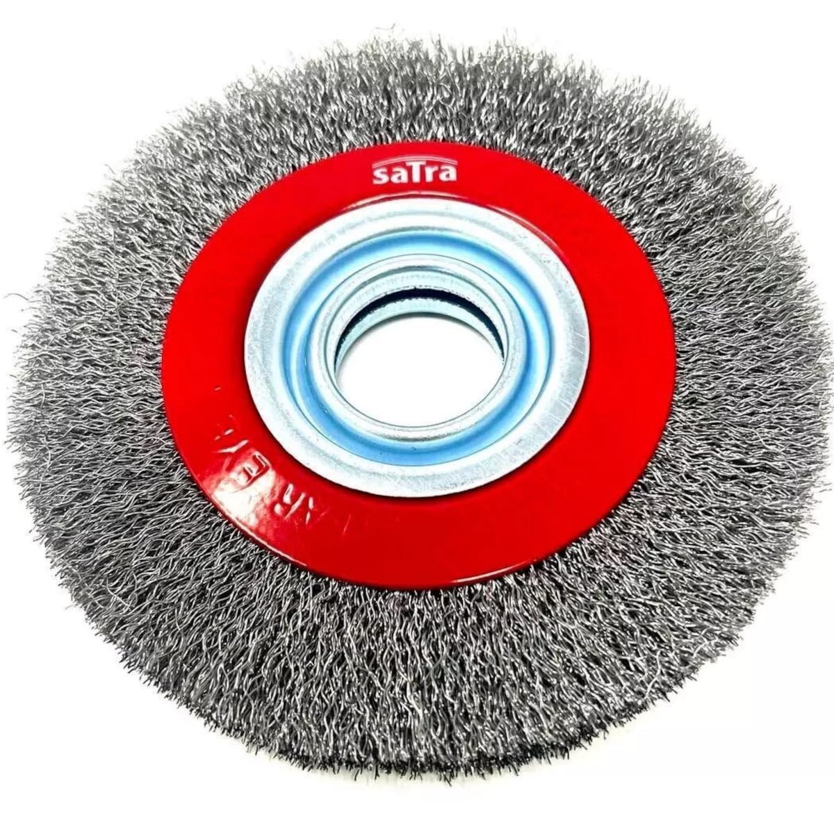 Brosse à fil pour meuleuse d'établi 200 mm - Brosse circulaire dents en acier 0,3 mm pour meuleuse d'établi - Nettoyage de rouille, peinture et soudure - Outil atelier métal et mécanique