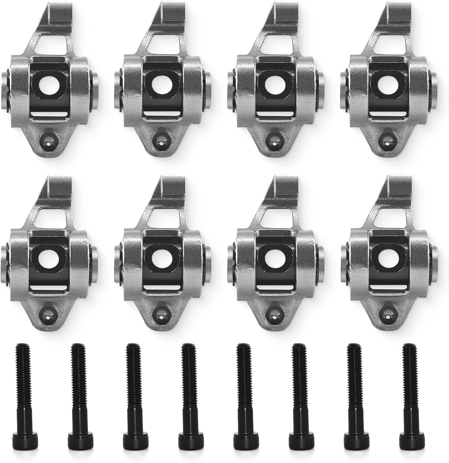 8Pcs Offset Rocker Arm for GMC for Chevrolet 1.7 Ratio Intake with bolts LS3 L99 L76 L92 LS9 LSA 6.0L 6.2L engines Replaces 12569167 12696105 12669995 MR-1342