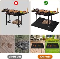 Zorvixal Tűzálló Szőnyeg 120x100cm Hőálló Grillalátét Szilikon Védőmat 5