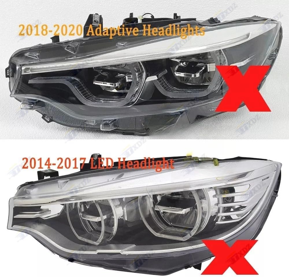 Yellow DRL Modules For 2018-2020 B-MW F80 M3 F32 F82 M4 F36 Gran Coupé LCI M3 M4 430i 430iX 440i 440iX M4CS Non-Adaptive Headlight, Angel Eye, 63117493227, 63117493228 (Blue)