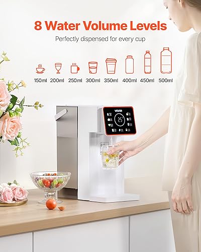 Miniatura 4 de VEVOR Dispensador de agua caliente instantáneo, dispensador de agua hirviendo para encimera con 6 temperaturas ajustables y 7 volúmenes de agua,