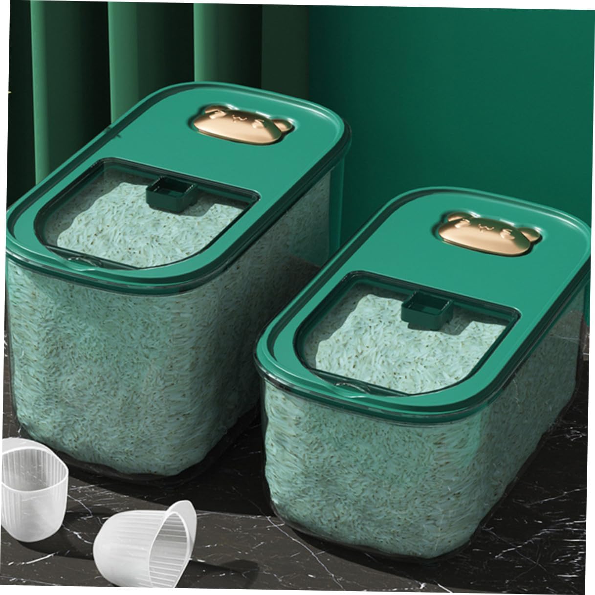 10lb Thickened Plastic Rice Storage Container Moisture Resistant Multi-function Grain Bin for Kitchen Pantry