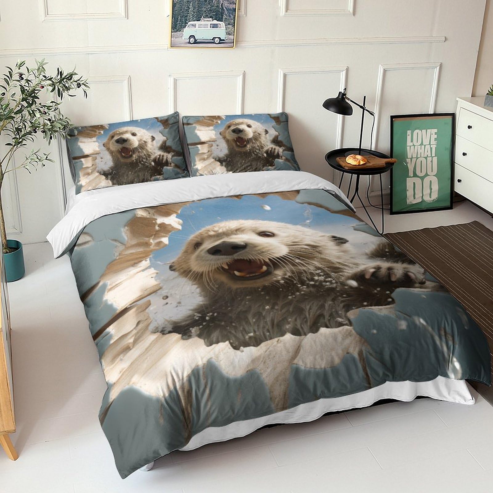 Ensemble de literie Water Sloths That Break through Walls pour transformer votre chambre ado style gothique