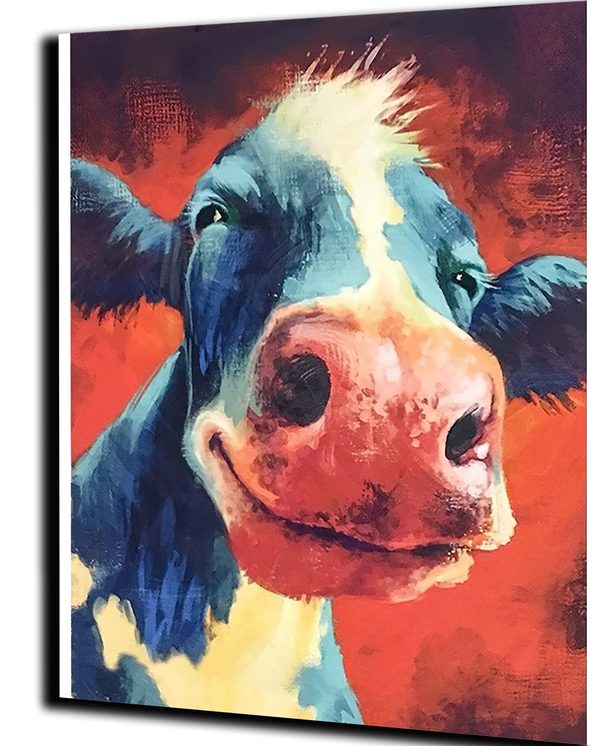 Paint By Numbers Kit Mucca Delle Highland Con Lente Di Ingrandimento 3x, Tela 40x50 Cm, Pittura Acrilica Fai Da Te Per Adulti E Bambini