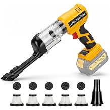 DTEZTECH Cordless Vacuum Cleaner for Dewalt 20V Battery, Electric Handheld Vacuum Cleaner with 105AW Powerful Suction, Portable Vacuum Cleaner for Floor, Carpet, Car, Pet, Home Battery Not Included